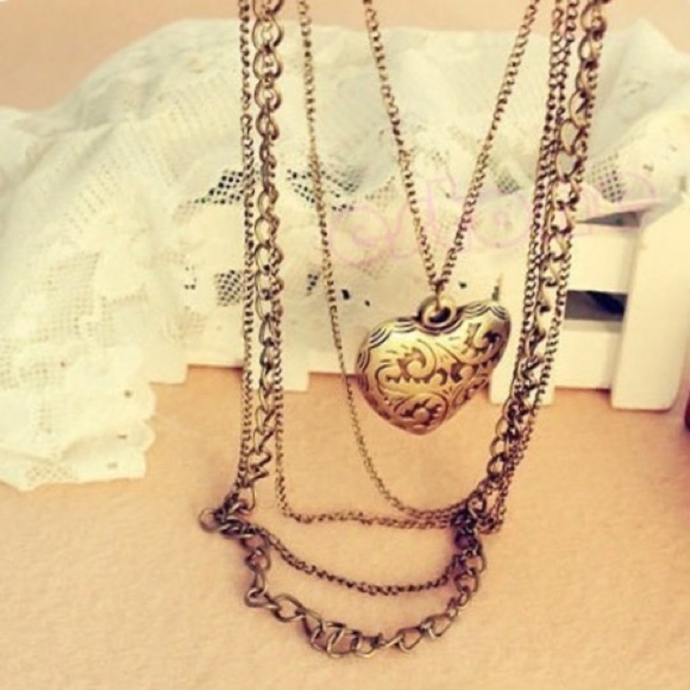 Multiple Strand Antique Style Necklace